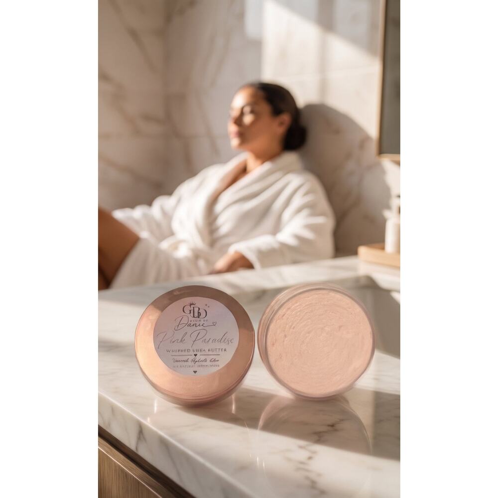 Glow By Danie Handmade Pink Paradise Whipped Shea Butter 4fl oz - Picture 2 of 3